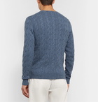 Ralph Lauren Purple Label - Slim-Fit Cable-Knit Cashmere Sweater - Blue