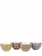 POLSPOTTEN - Set Of 4 Hippy Ceramic Bowls