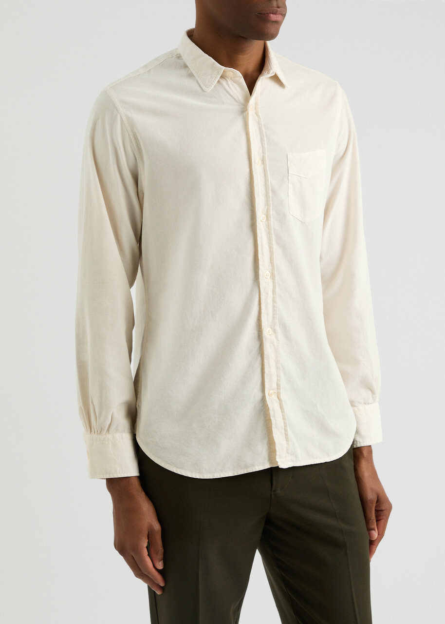 Officine Générale Lipp Corduroy Shirt Cream