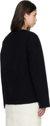 Loulou de Saison Black MAARA Asymmetric Drap Jacket