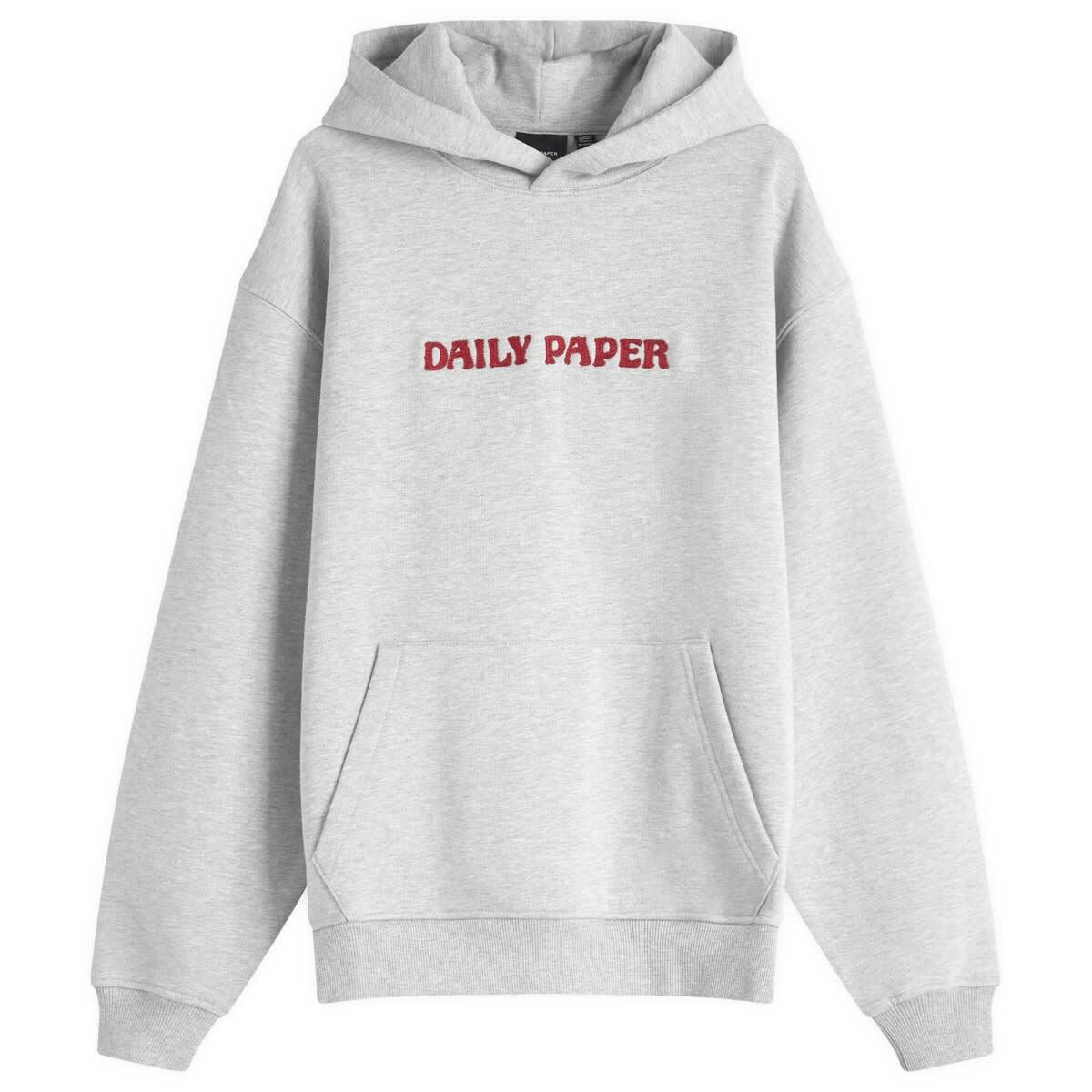 Daily Paper Men's Chain Stitch Oversized Hoodie in Grey