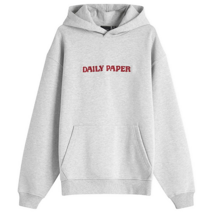 Photo: Daily Paper Men's Chain Stitch Oversized Hoodie in Grey
