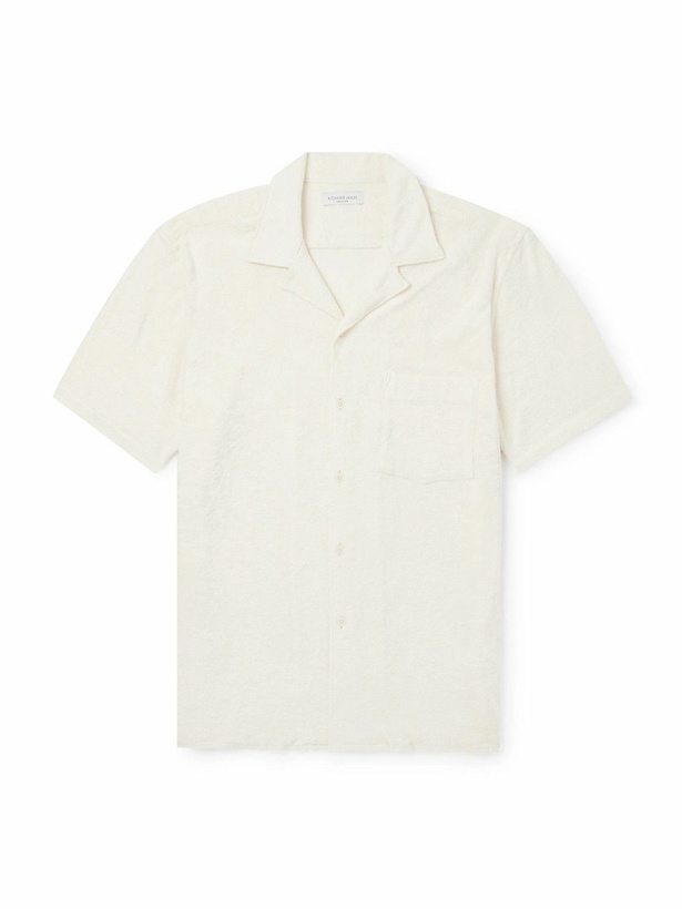 Photo: Richard James - Camp-Collar Cotton-Terry Shirt - Neutrals
