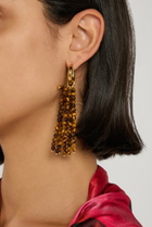 Timeless Pearly Mismatched 24kt Gold-plated Hoop Earrings - Brown - One Size
