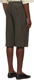 Lemaire Brown Silk Shorts