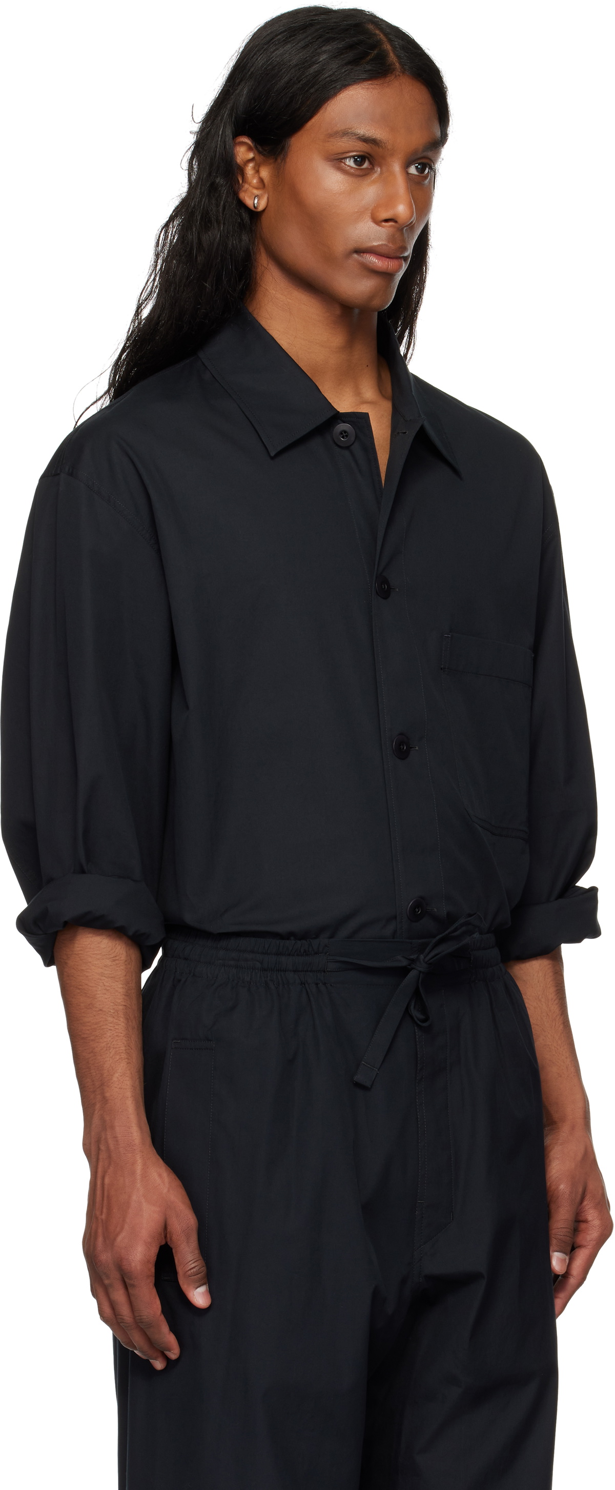LEMAIRE Black Pyjama Shirt Lemaire