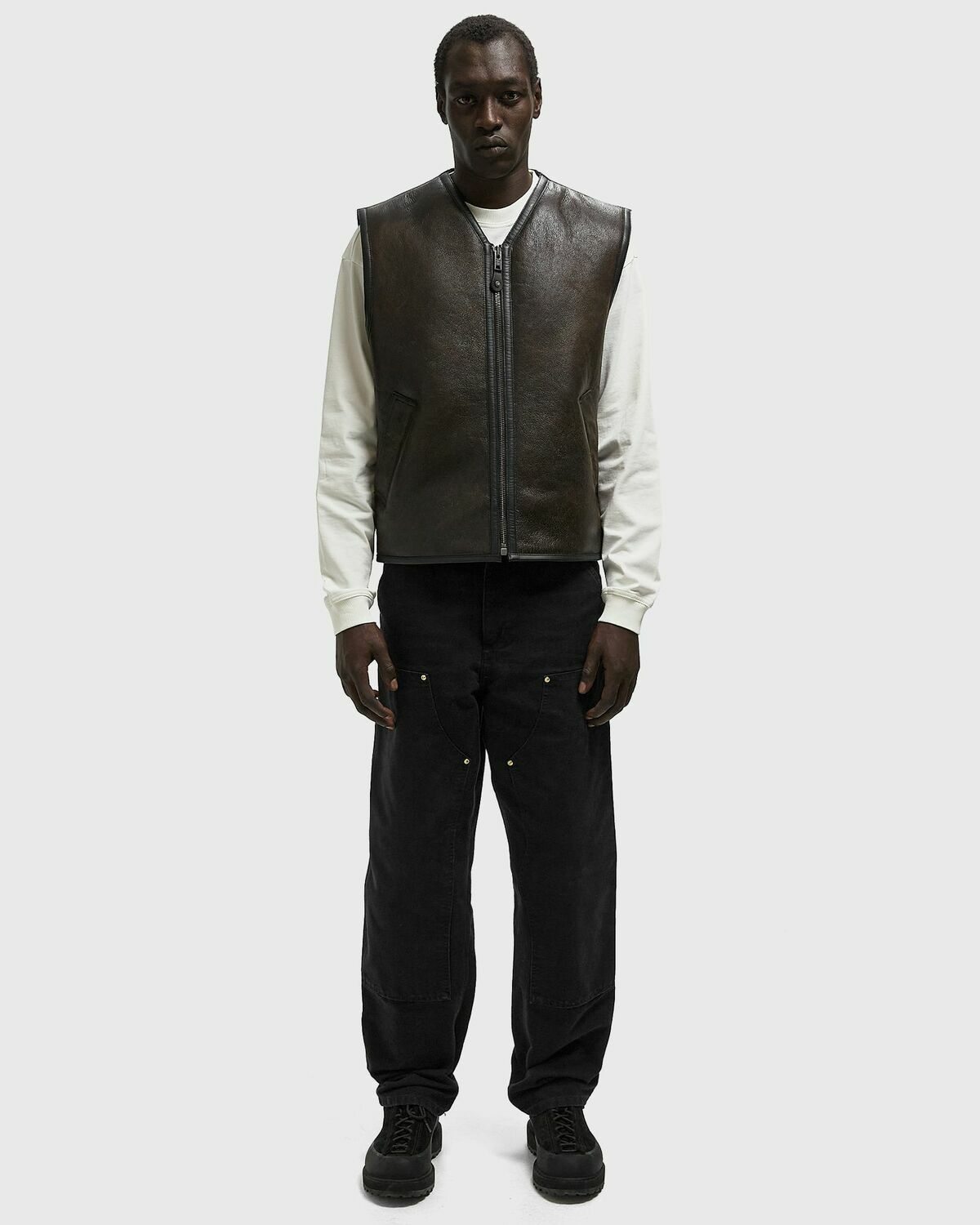 Samsøe & Samsøe X Schott SABOY VEST Brown Men