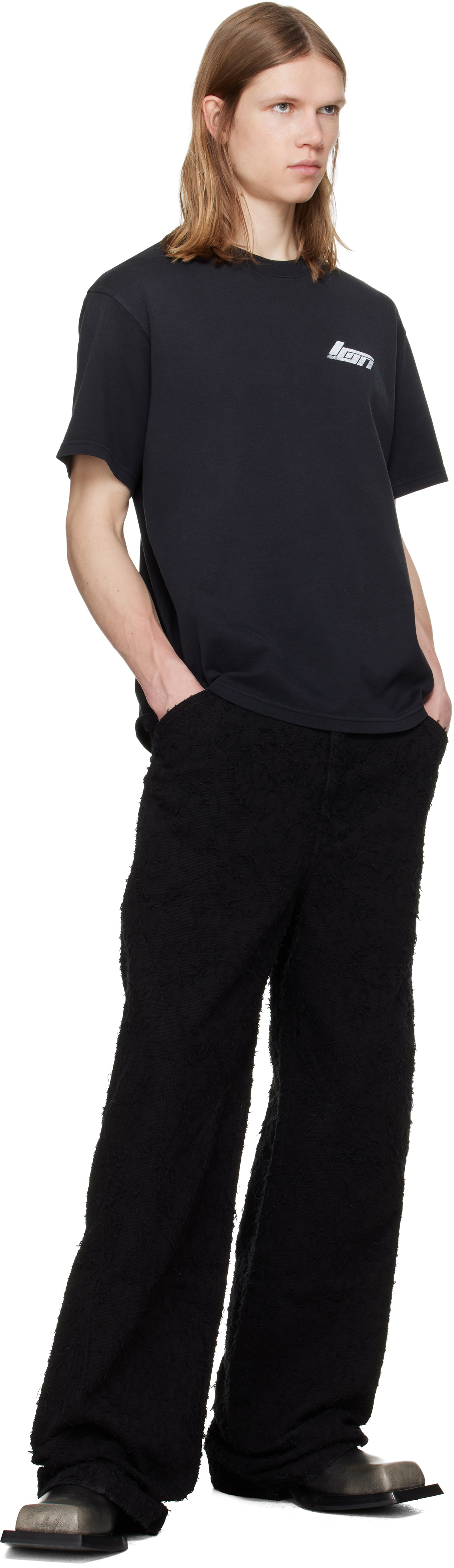 LGN Louis Gabriel Nouchi Black Logo T-shirt
