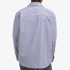 DONNI. Women's Stripe Pop Shirt in Navy Stripe