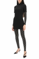 MARINE SERRE moon diamant jacquard mini dress Black