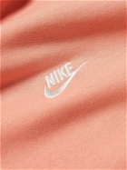 Nike - Sportswear Club Logo-Embroidered Cotton-Blend Jersey Hoodie - Orange