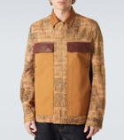 Junya Watanabe Leather-trimmed jacquard jacket