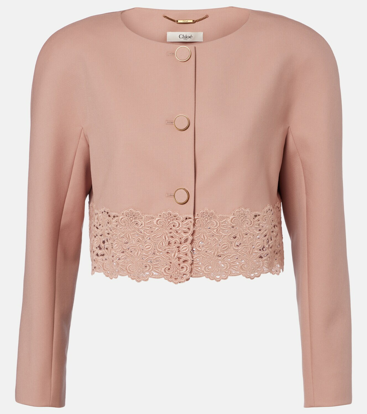 Chloé Cropped virgin wool gabardine jacket