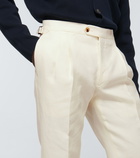 Thom Sweeney - Pleated slim linen pants