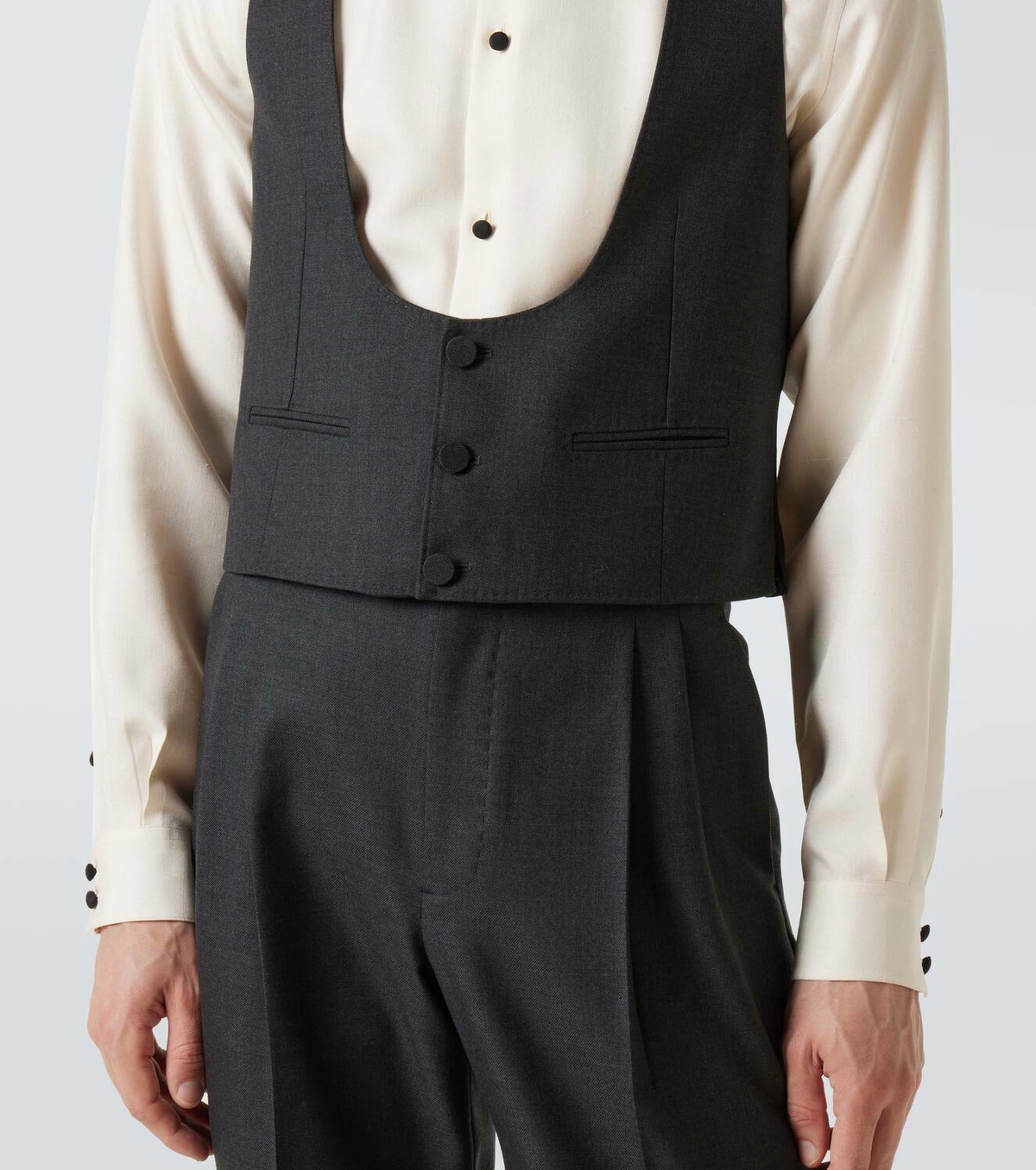 Valentino Wool gabardine vest