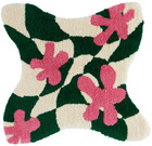 Rashelle Campbell SSENSE Exclusive Green & Pink Checkered Flub Rug
