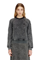 Diesel Sweatshirt with bands and Oval D embroidery - Sweaters - Woman -