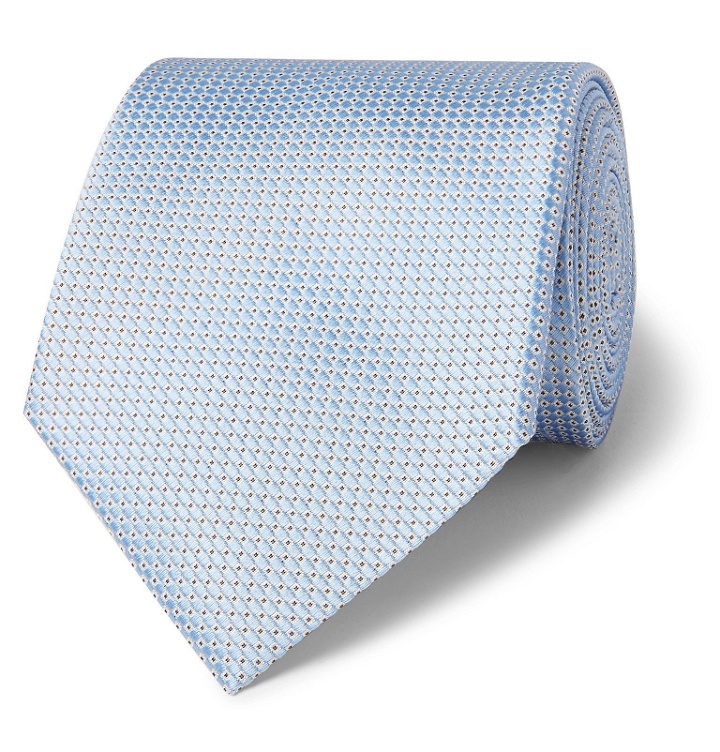 Photo: Giorgio Armani - 8cm Silk-Jacquard Tie - Blue