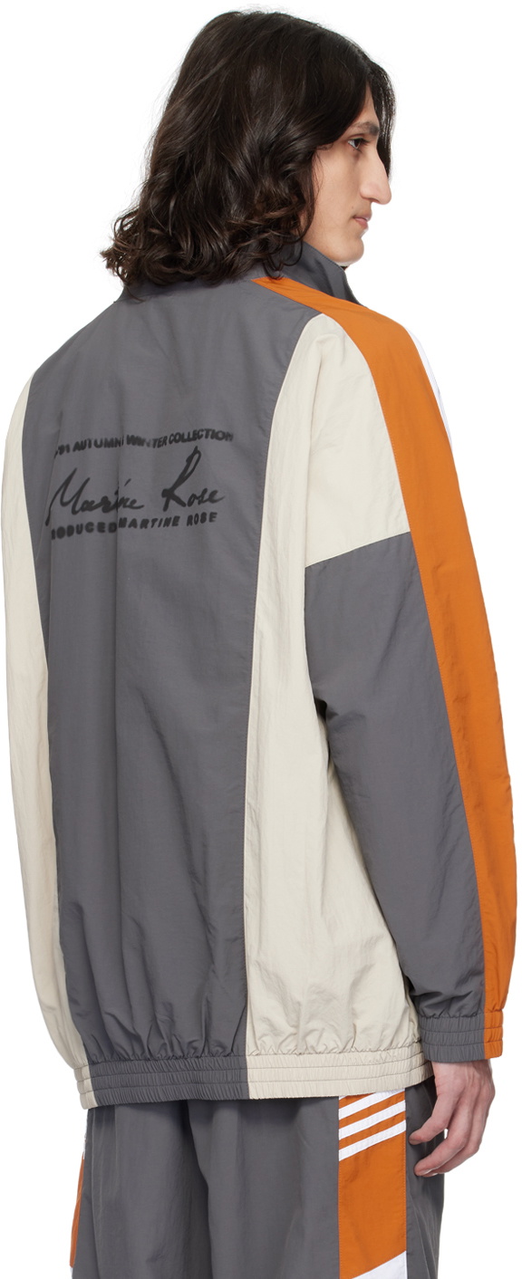 Martine Rose Gray Orange Paneled Track Jacket