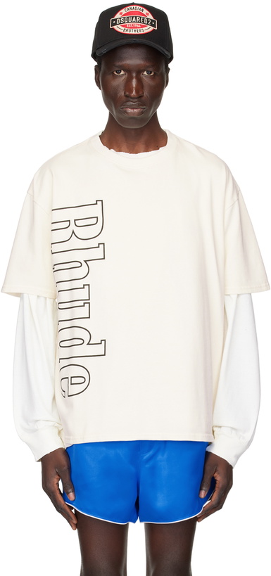 Photo: Rhude Off-White Side Logo T-Shirt