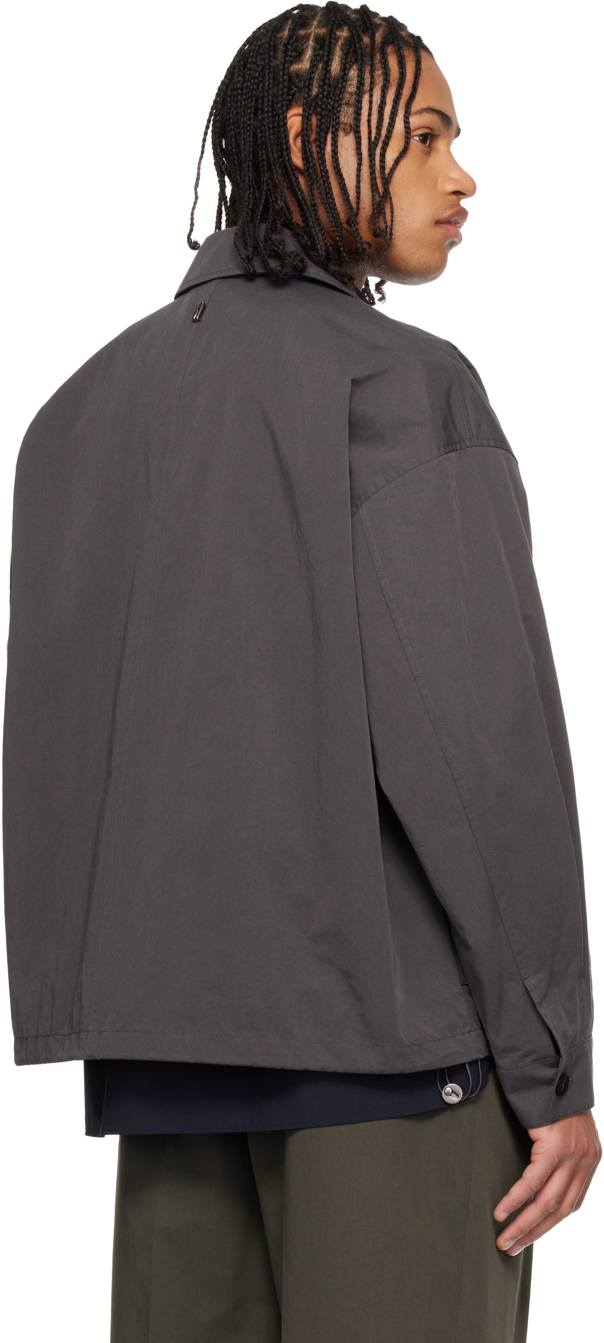 LE17SEPTEMBRE Gray Cargo Pocket Jacket