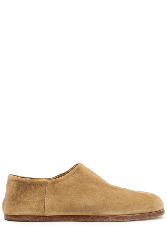 Photo: Maison Margiela Tabi Suede Flats Brown