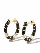 Yvonne Léon 9K Yellow Gold Mini Torsade Diamond Hoop Earrings
