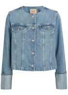Paige Dean Panelled Denim Jacket Light Blue