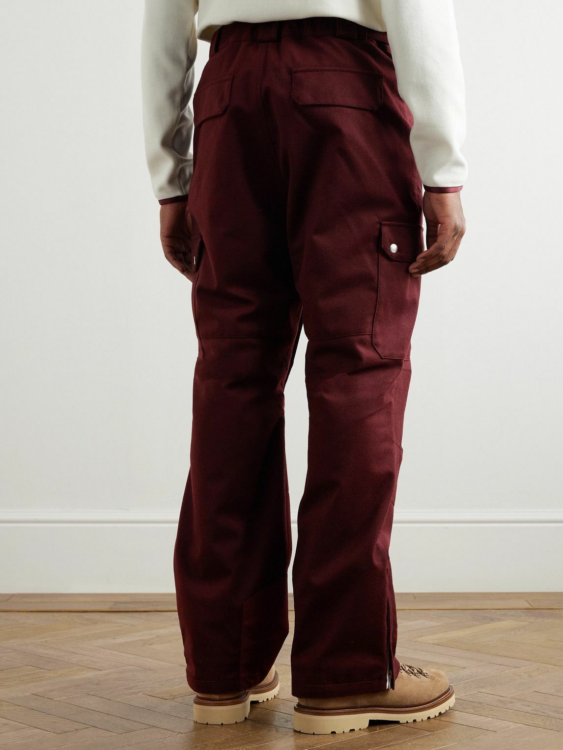 Brunello Cucinelli - Straight-Leg Shell-Trimmed Wool Ski Pants - Burgundy