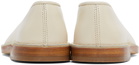 LEMAIRE Off-White Flat Piped Slippers