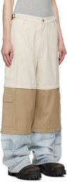 VETEMENTS Multicolor Deconstructed Triple Cargo Pants