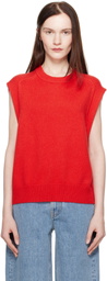 Loulou Studio Red Mari Vest