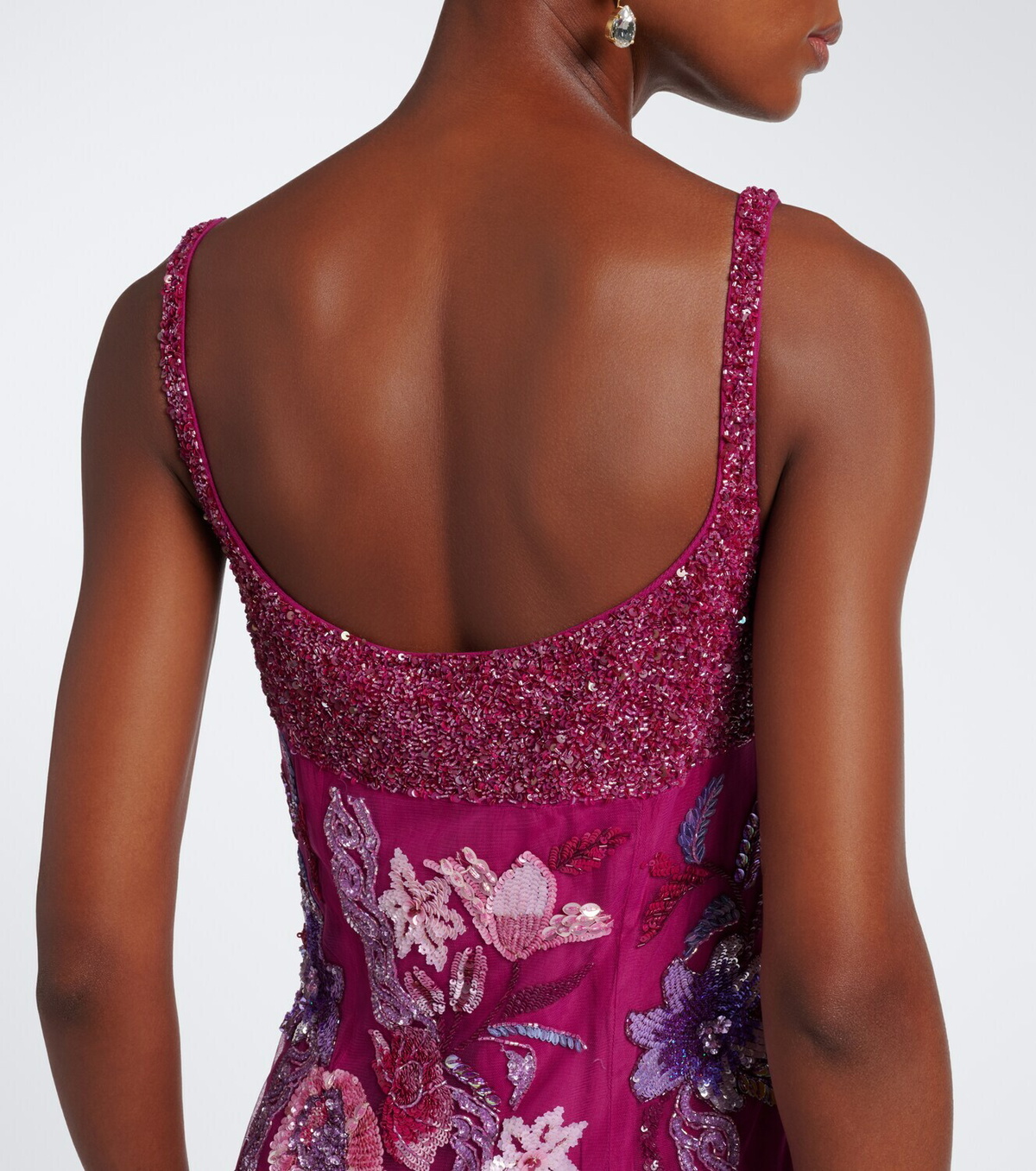 Là Fuori Mystical Garden embellished floral gown