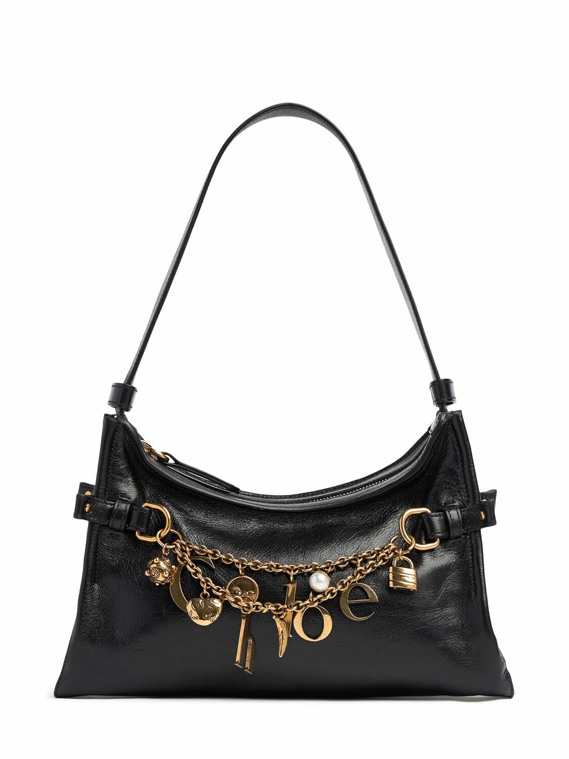 Chloé Black Leather Small Nacha Handbag Chloe
