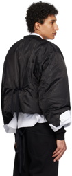 Marina Yee Black Cropped Bomber Jacket