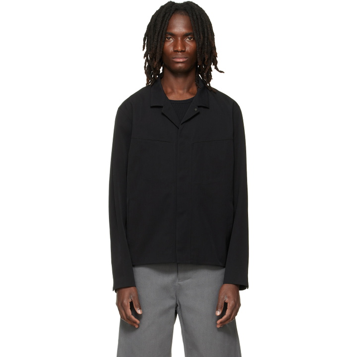 Photo: Veilance Black Voronoi Wool Jacket