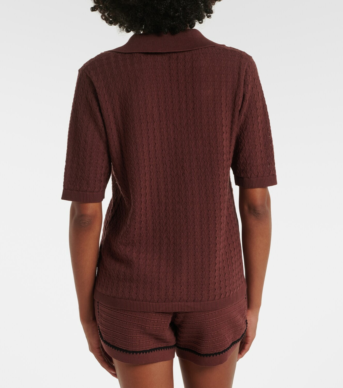 Varley Madelene pointelle cotton shirt