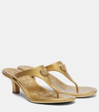 Versace Alia 55 metallic thong sandals