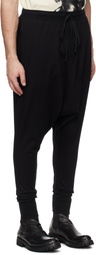 Julius Black Drop-Crotch Runner Sweatpants