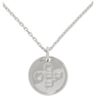 Off-White Silver Small Logo Cross Necklace