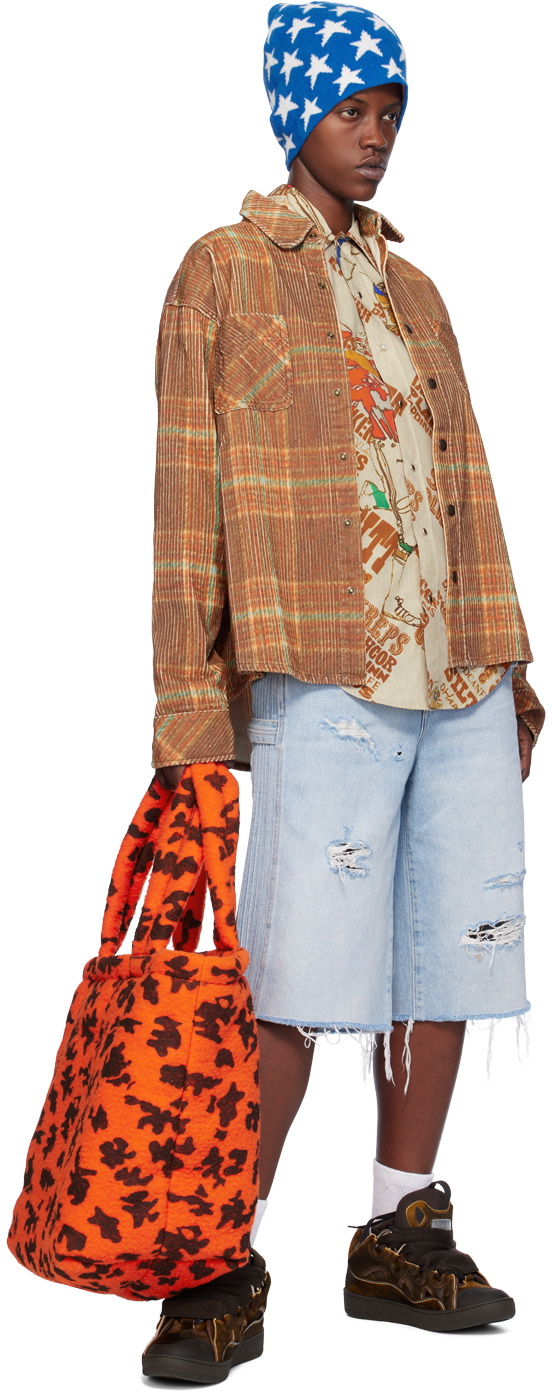 ERL Orange Medium Puffer Tote