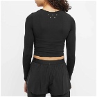 Casall Women's Long Sleeve Crop Top in Black