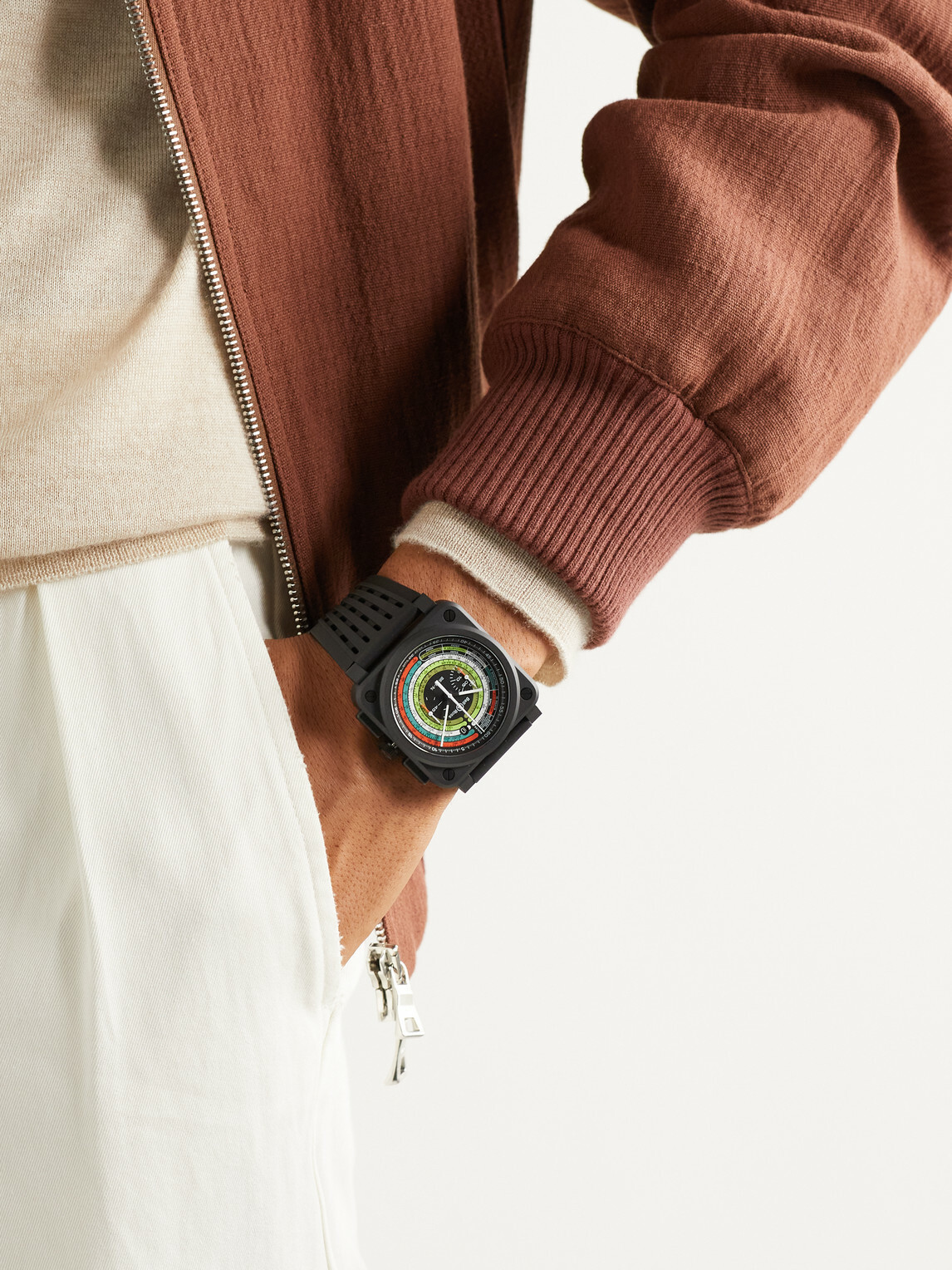 Bell & Ross - BR 03-94 Multimeter Limited Edition Automatic 42mm Ceramic and Rubber Watch, Ref. No. BR0394-SW-CE/SRB