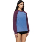 SHUSHU/TONG Blue & Burgundy Crewneck Long-Sleeve T-shirt