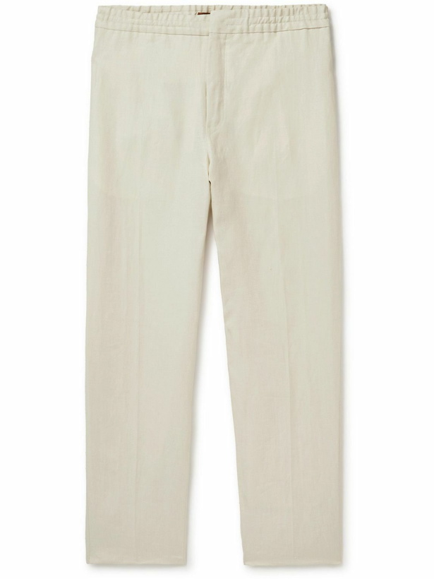 Photo: Zegna - Tapered Oasi Linen Trousers - Neutrals