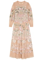 Needle & Thread Rosalie Sequin-embellished Tulle Gown Beige
