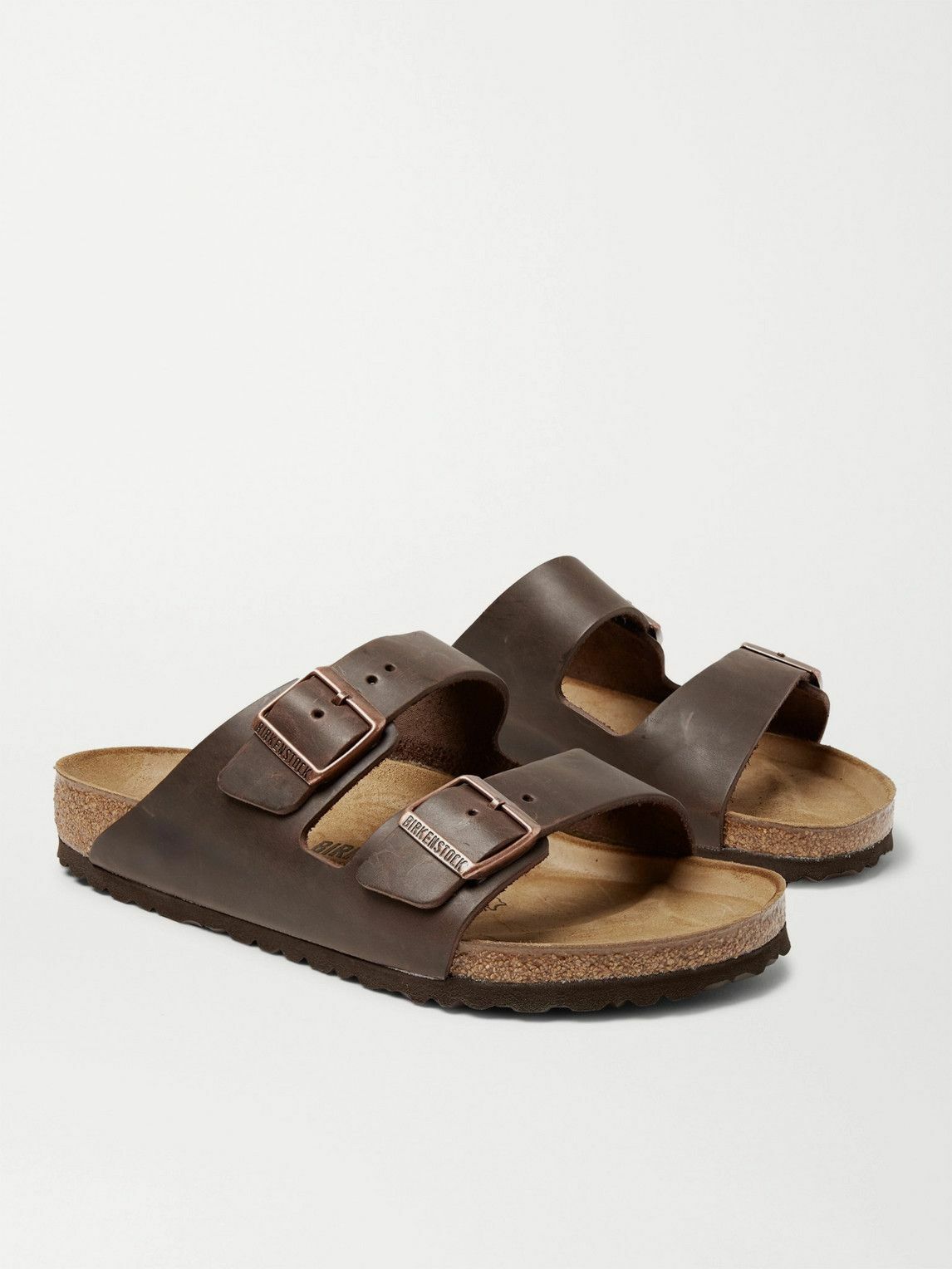 Birkenstock dark brown leather fashion