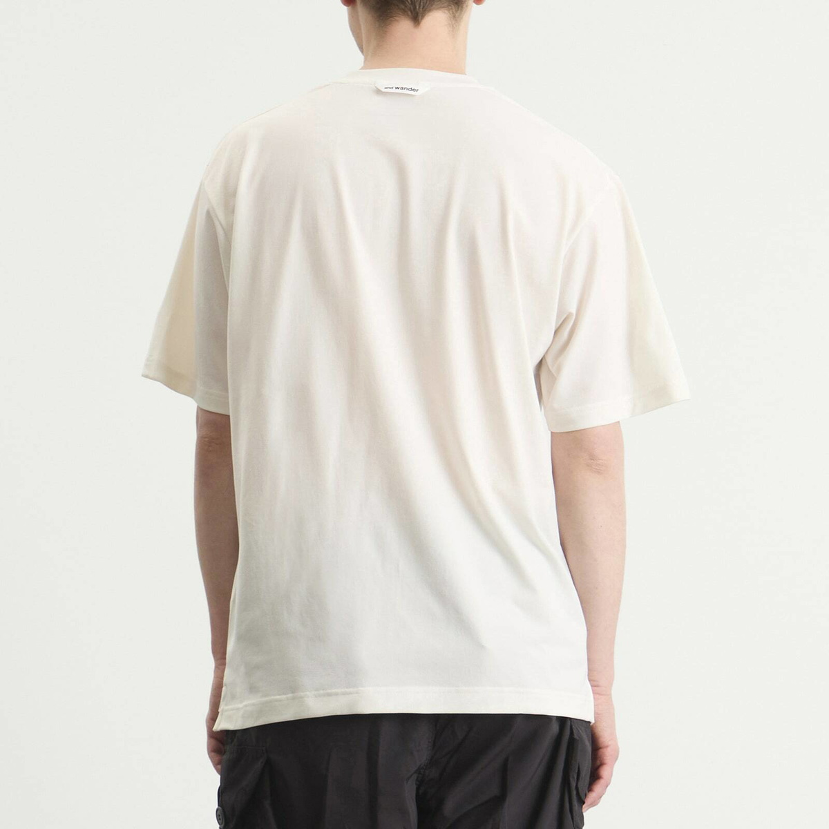 and wander Men's Dry Mesh T-Shirt in Off White