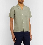 Folk - Camp-Collar Linen and Cotton-Blend Shirt - Green