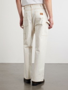 Cherry Los Angeles - Paint-Splattered Distressed Straight-Leg Jeans - White